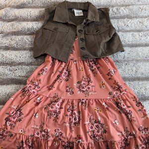 2 Piece Girls Floral Dress